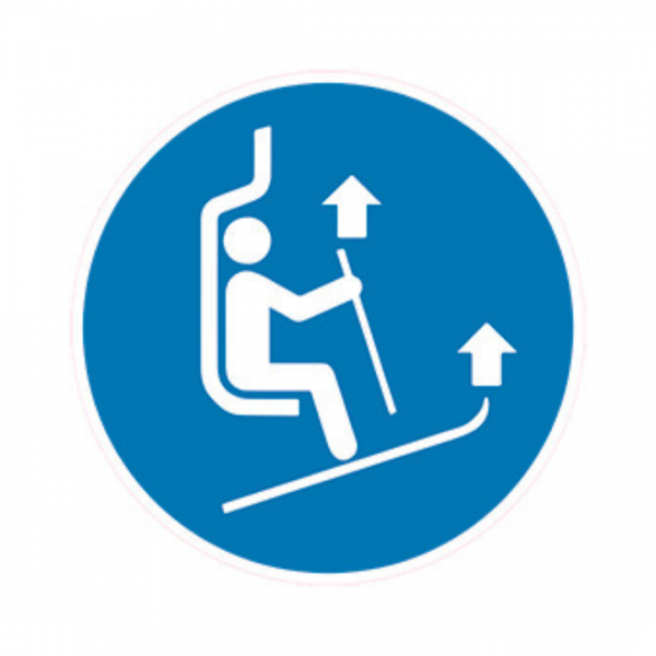 Balise Sticker Relever skis et bâtons BALI-STI-RM125